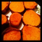 Reasted sweet potatoes